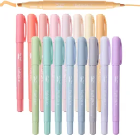 - Dual Tip Highlighters, Morandi Colors, 16 Pack, Fine & Chisel Tip, Highlighters Pastel, Pastel Highlighter Markers, Pastel Highlighter, Highlighter Set, Planner Highlighters
