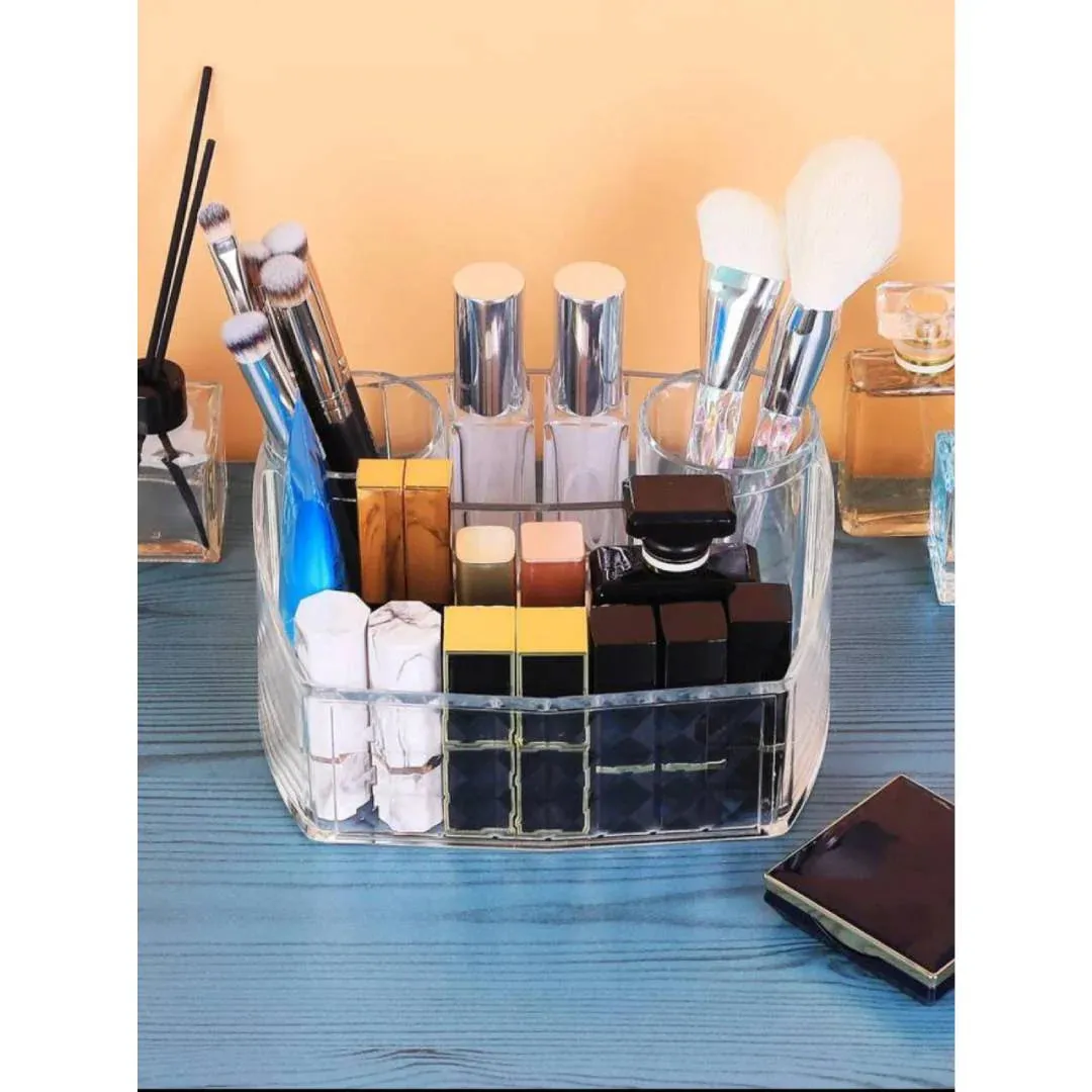 4 Compartment Acrylic Diamond Cosmetic Organizer