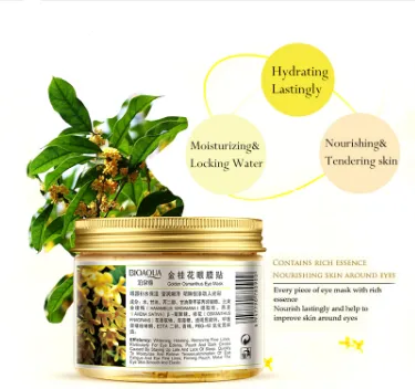80 Pieces Bottle Gold Osmanthus Eye Mask Women Collagen Gel Whey Protein Face Care Sleep Patches Health Mascaras De Dormir