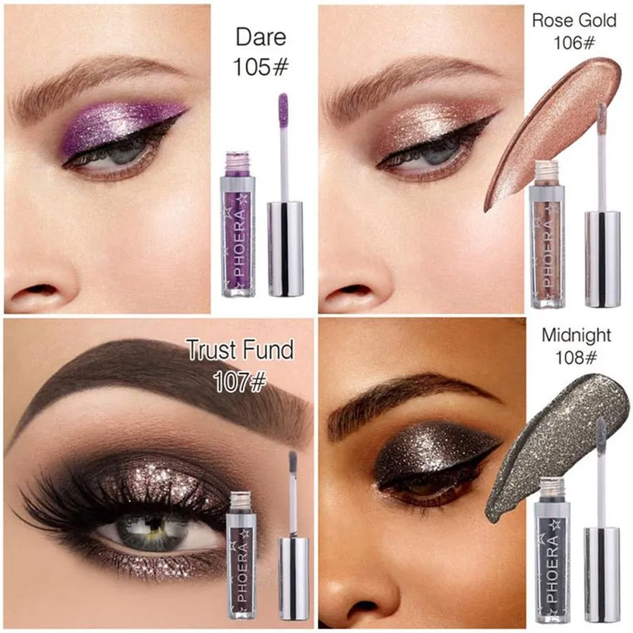 Eye Shadow 12 Color Makeup  1pc Magnificent Metals Glitter and Glow Liquid