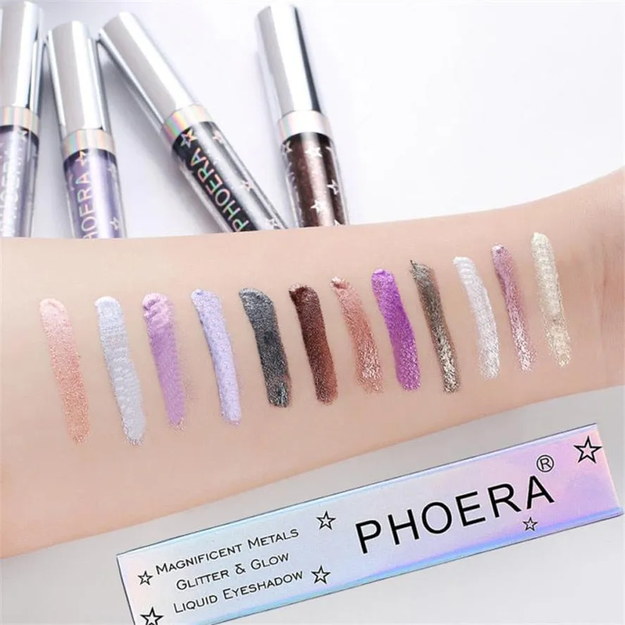 Eye Shadow 12 Color Makeup  1pc Magnificent Metals Glitter and Glow Liquid