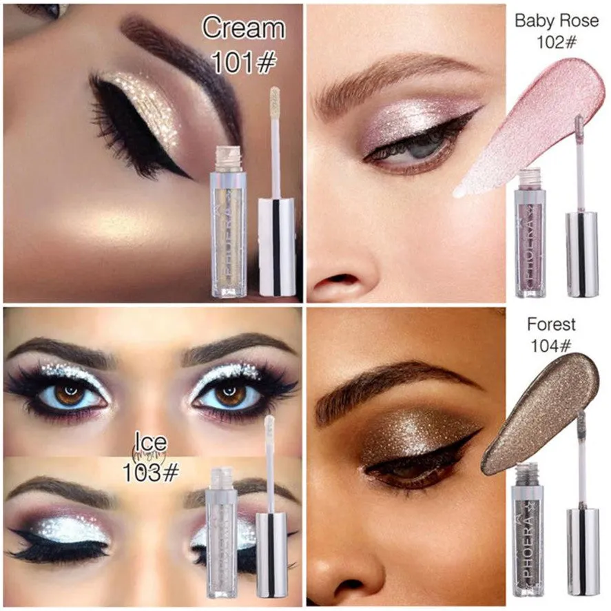 Eye Shadow 12 Color Makeup  1pc Magnificent Metals Glitter and Glow Liquid