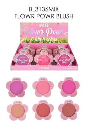 Face- AMUSE Flowr Powr Blush BL3136MIX (24pc Display)