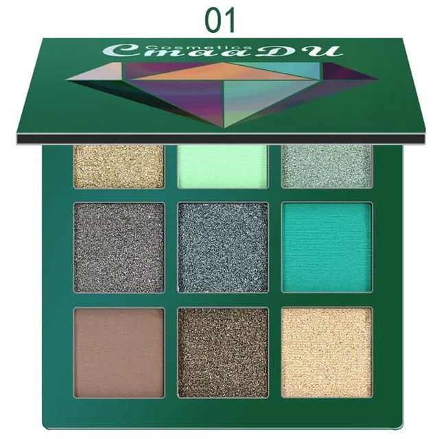 Fashion Matte Eye shadow Cream Makeup Party Palette Shimmer Set 9 Colors