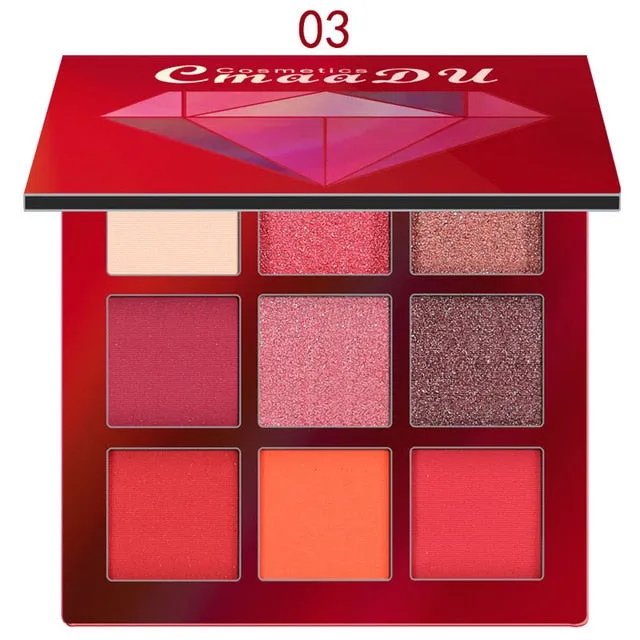 Fashion Matte Eye shadow Cream Makeup Party Palette Shimmer Set 9 Colors