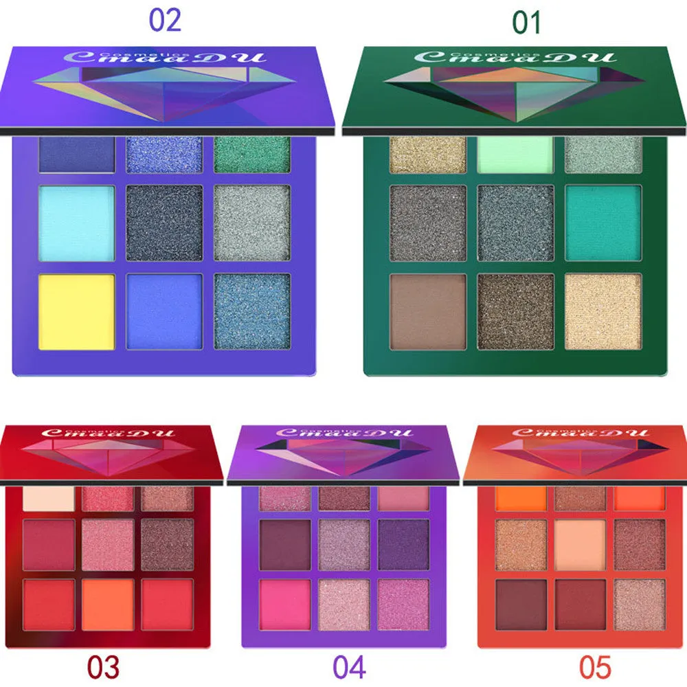 Fashion Matte Eye shadow Cream Makeup Party Palette Shimmer Set 9 Colors