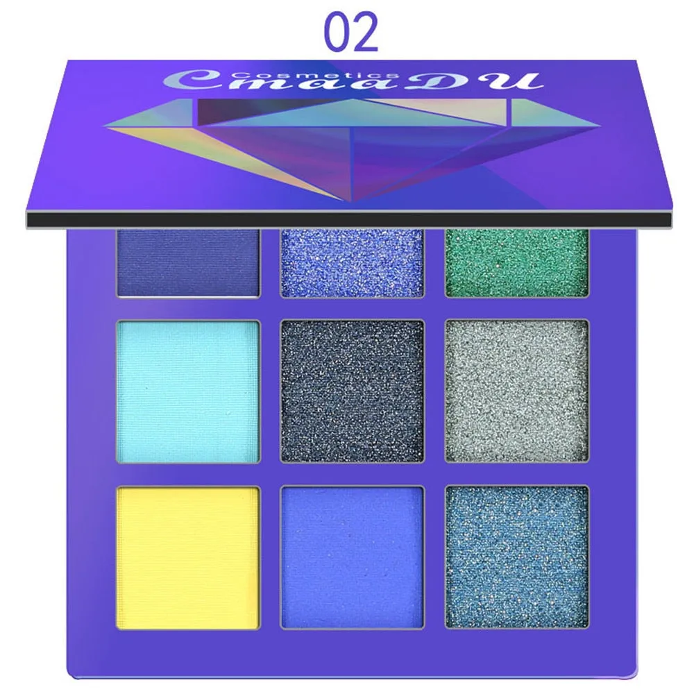 Fashion Matte Eye shadow Cream Makeup Party Palette Shimmer Set 9 Colors