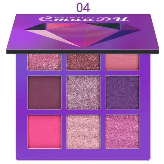 Fashion Matte Eye shadow Cream Makeup Party Palette Shimmer Set 9 Colors