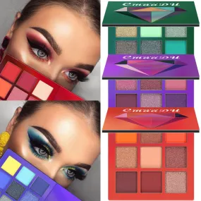 Fashion Matte Eye shadow Cream Makeup Party Palette Shimmer Set 9 Colors