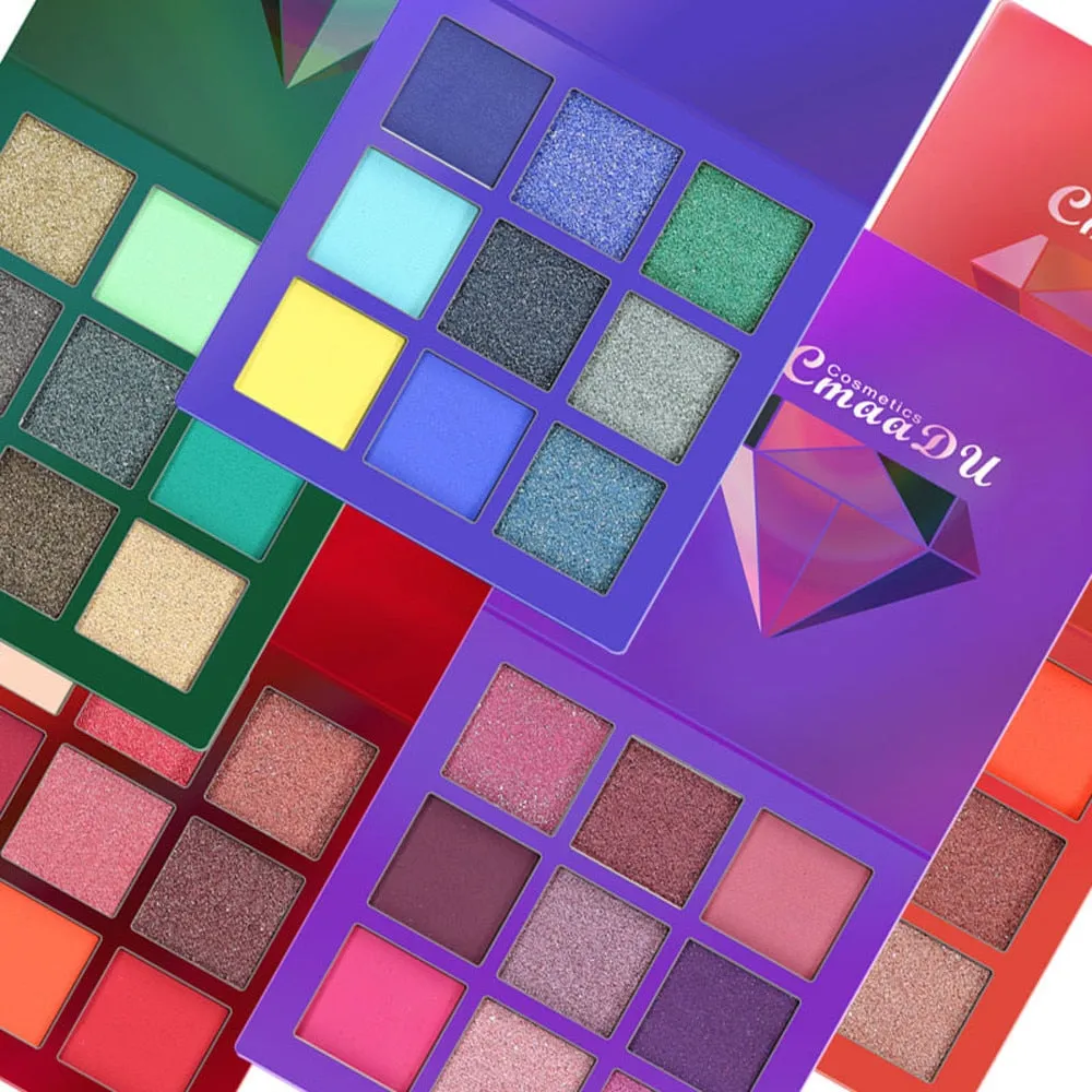 Fashion Matte Eye shadow Cream Makeup Party Palette Shimmer Set 9 Colors