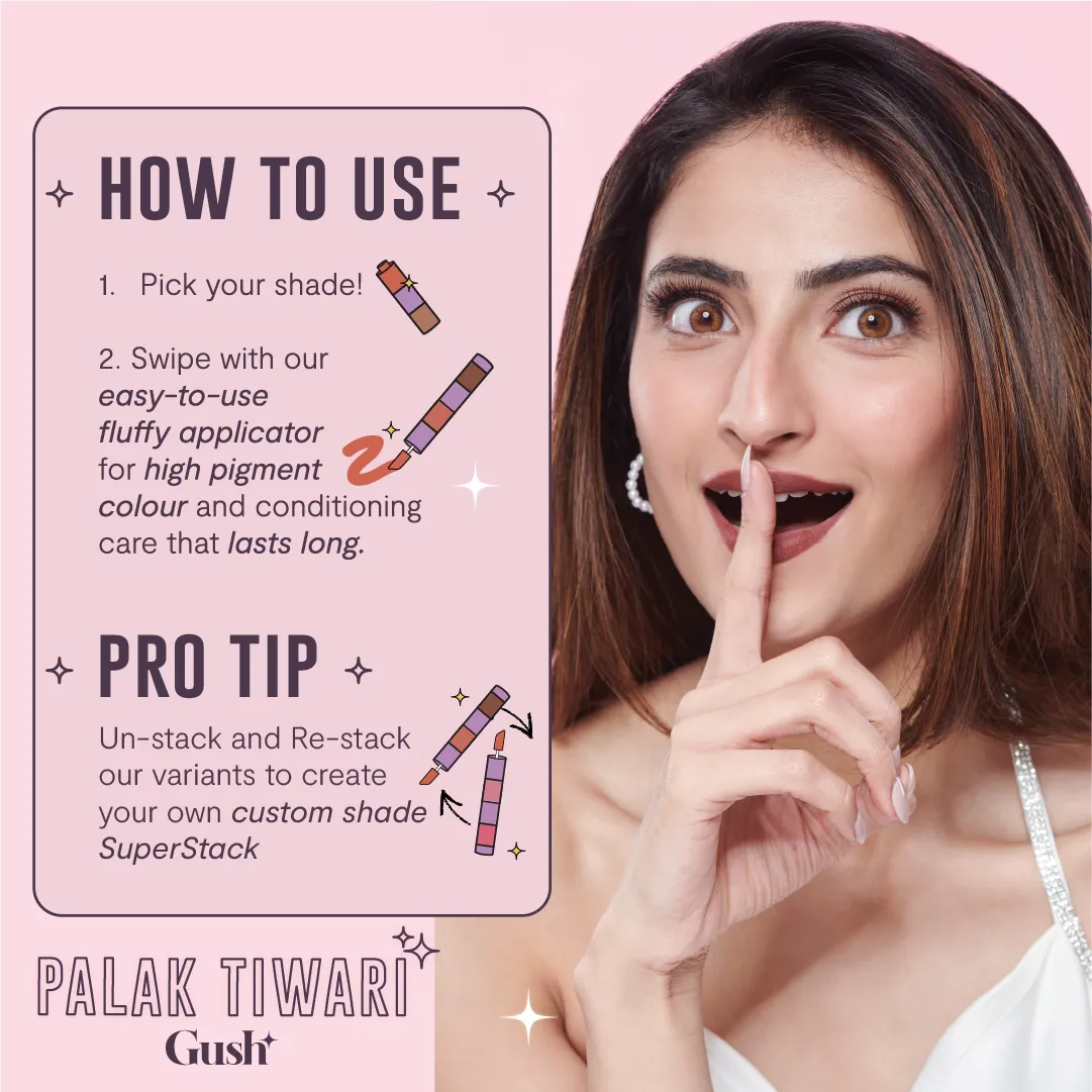 Gush Beauty Retro Glam Lip Kit - BROWN AND LOVELY / BROWN AND LOVELY | 8.4 ml each