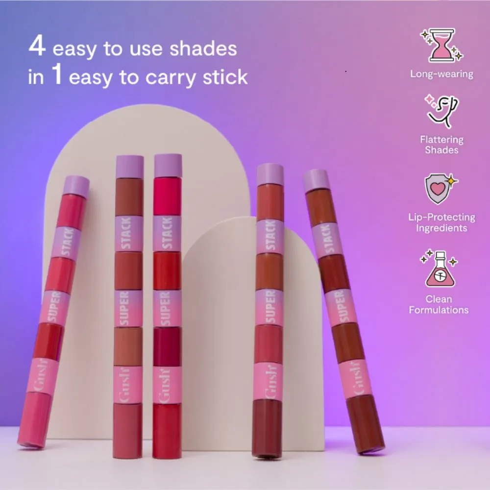Gush Beauty Retro Glam Lip Kit - BROWN AND LOVELY / BROWN AND LOVELY | 8.4 ml each