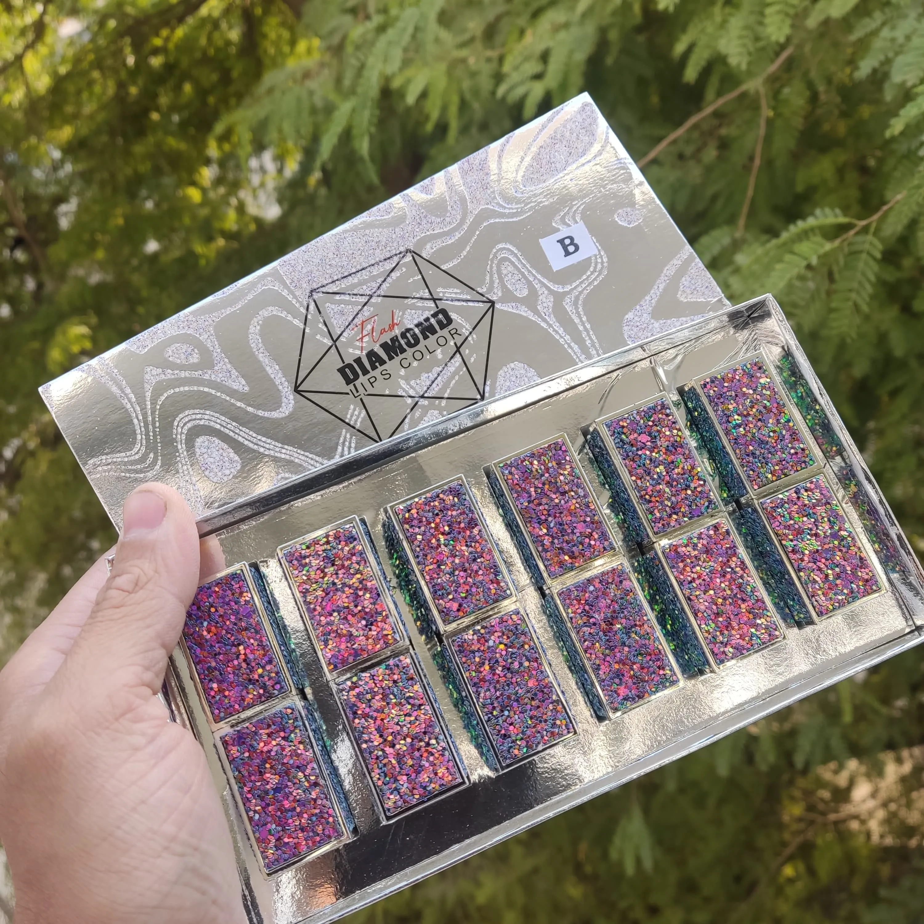 Heng Fang Matte Finish Glitter Casing Matte Lipstick 6pcs Vault