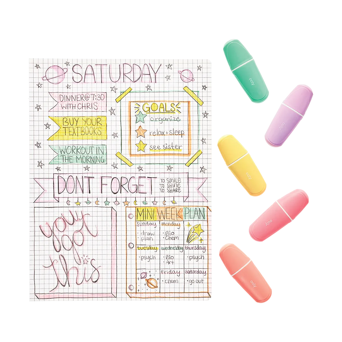 Le Bonbon Pâtisserie Pastel Highlighters - Set of 5