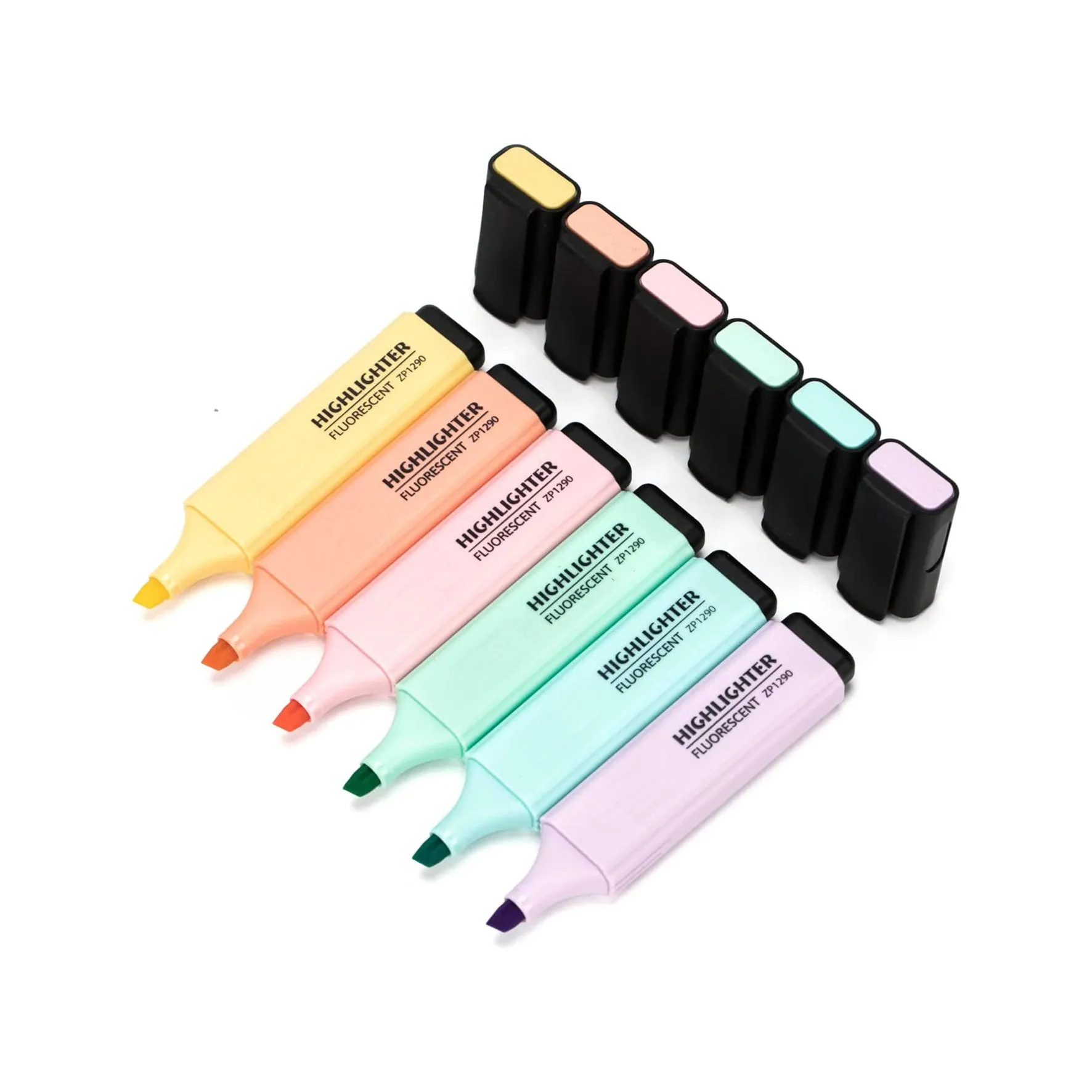 Little Tipsy Chisel Tip Highlighter 6pcs - Macaron