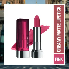 Maybelline New York Color Sensational Creamy Matte Lipstick, 680 Mesmerizing Magenta, 3.9g