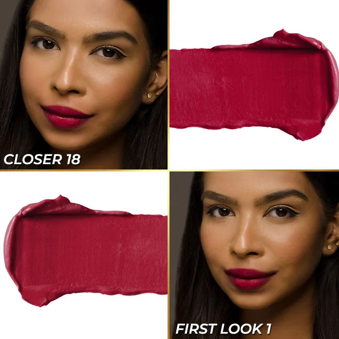 NY Bae Runway Matte Dual Lipstick with Argan Oil, Pink   Pink - Closer 18   First Look 1 (3.5 g X 2)