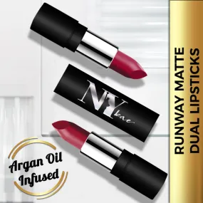 NY Bae Runway Matte Dual Lipstick with Argan Oil, Pink   Pink - Closer 18   First Look 1 (3.5 g X 2)