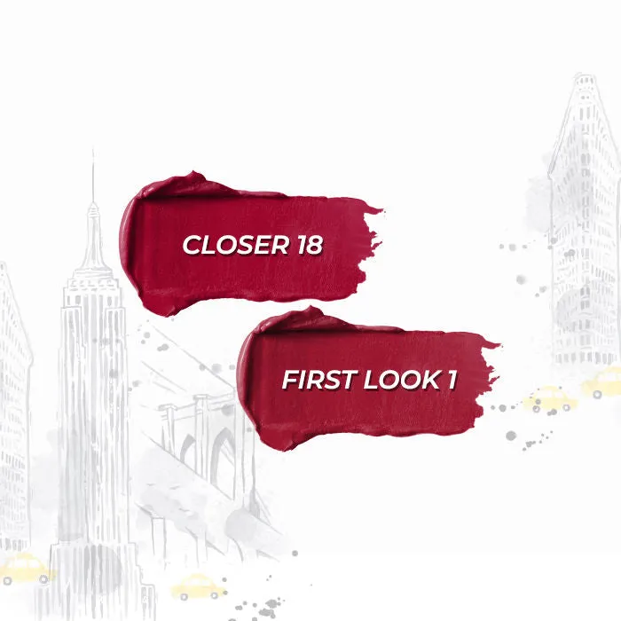 NY Bae Runway Matte Dual Lipstick with Argan Oil, Pink   Pink - Closer 18   First Look 1 (3.5 g X 2)