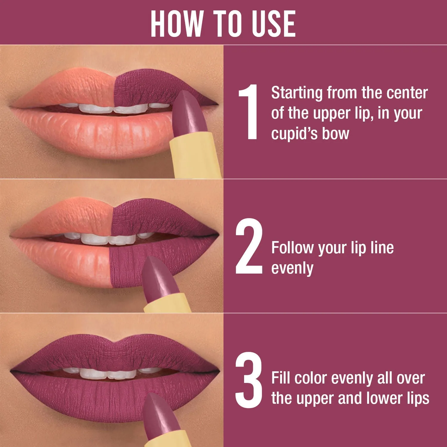 NY Bae Runway Matte Lipstick | Infused With Argan Oil | Purple | Moisturising | Long Lasting | Light weight- Featured Look 13 (4.5 g)