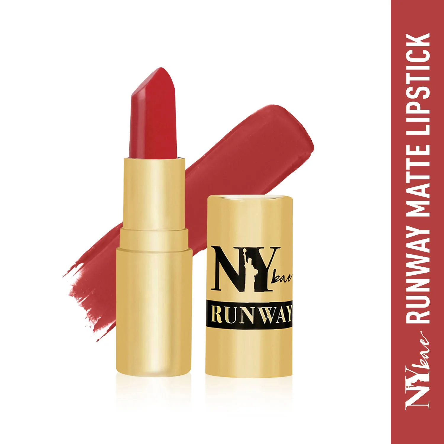 NY Bae Runway Matte Lipstick | Infused With Argan Oil | Red | Moisturising | Long Lasting | Light weight- On Fleek 15 (4.5 g)