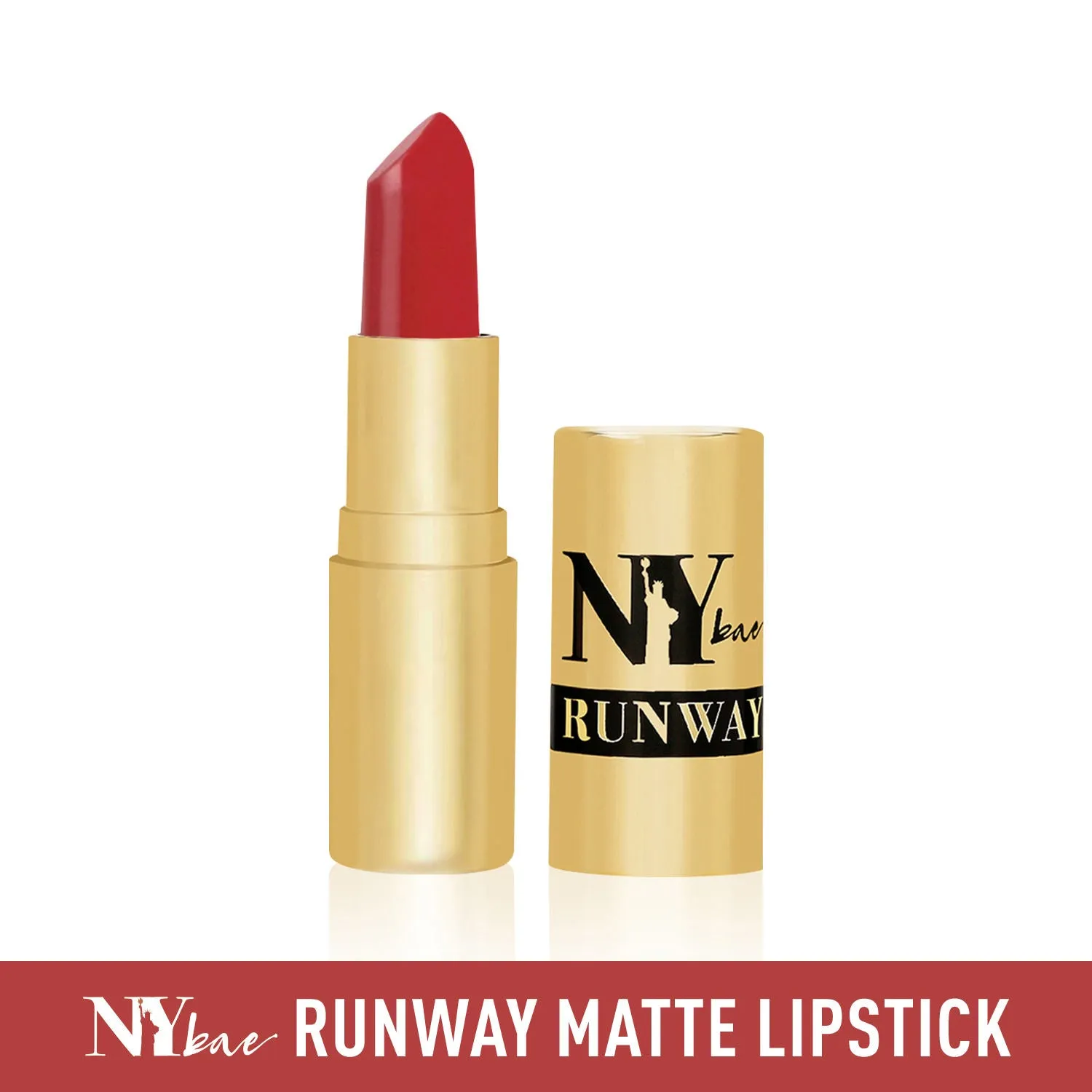 NY Bae Runway Matte Lipstick | Infused With Argan Oil | Red | Moisturising | Long Lasting | Light weight- On Fleek 15 (4.5 g)