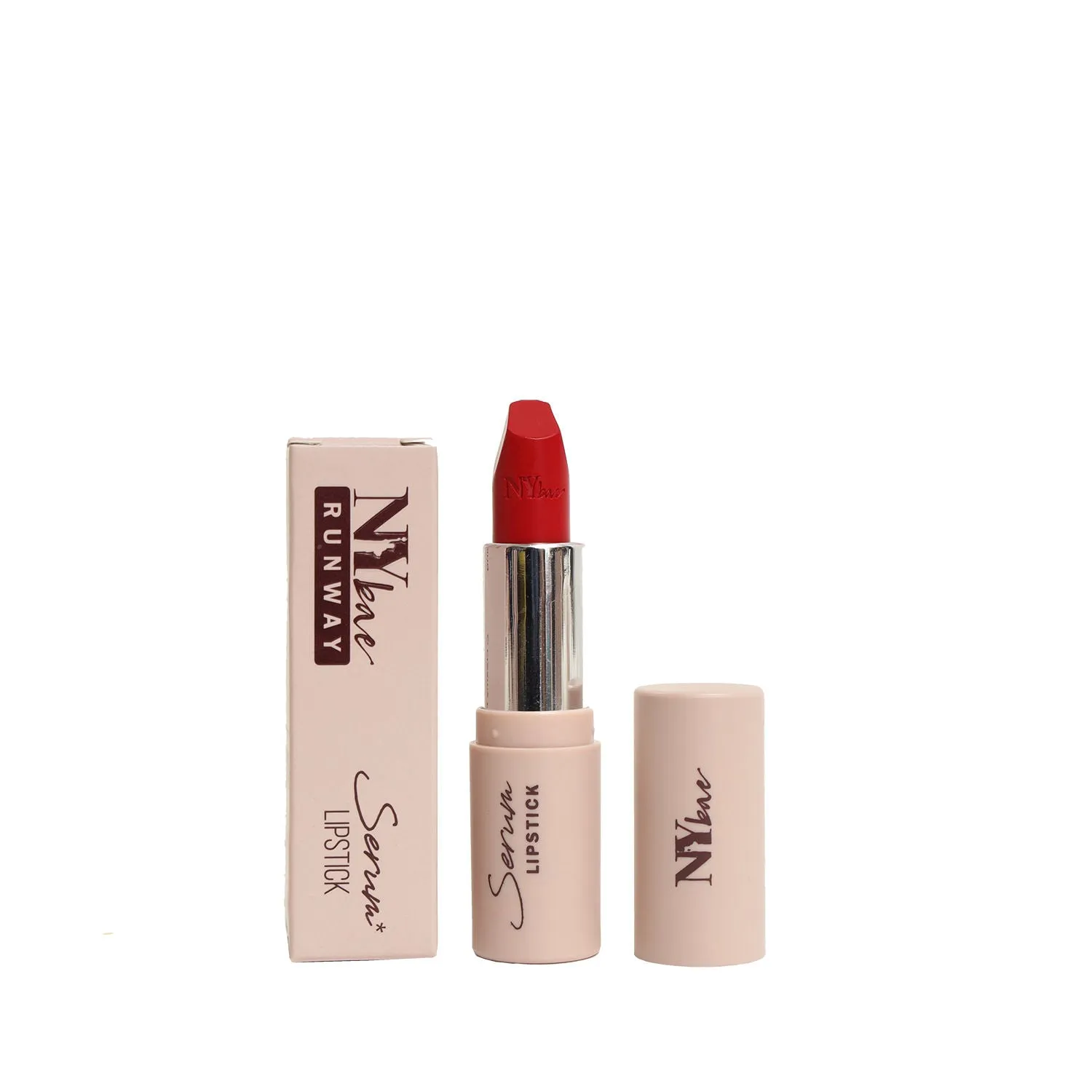 NY Bae Runway Serum Lipstick - Red Rush 12 (4.8 g) | Red | Highly Pigmented | Vitamin E & Fruit Oils | Lightweight | Non-Drying