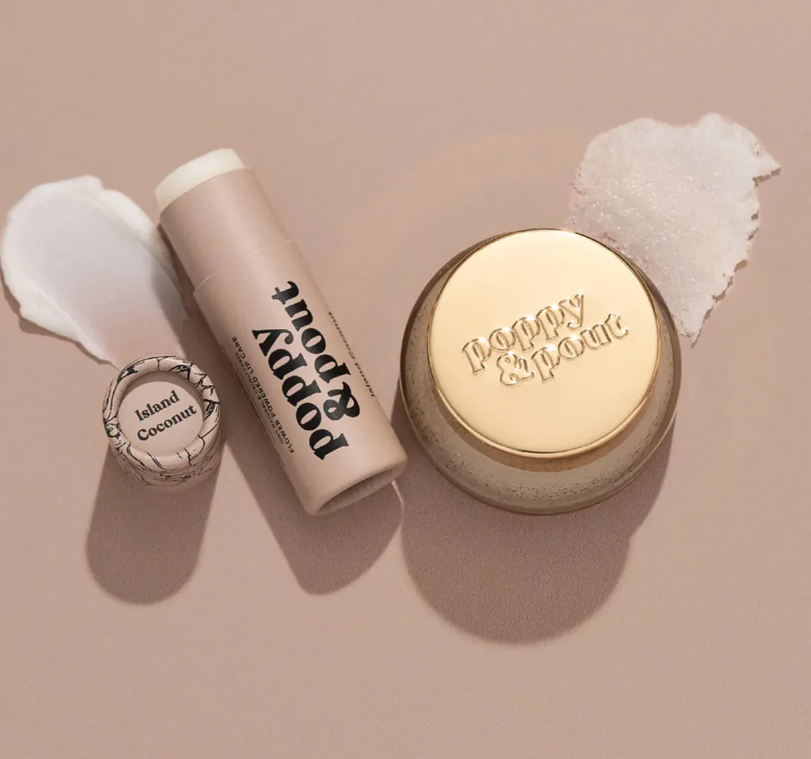 Poppy & Pout Lip Care Duo- Island Coconut