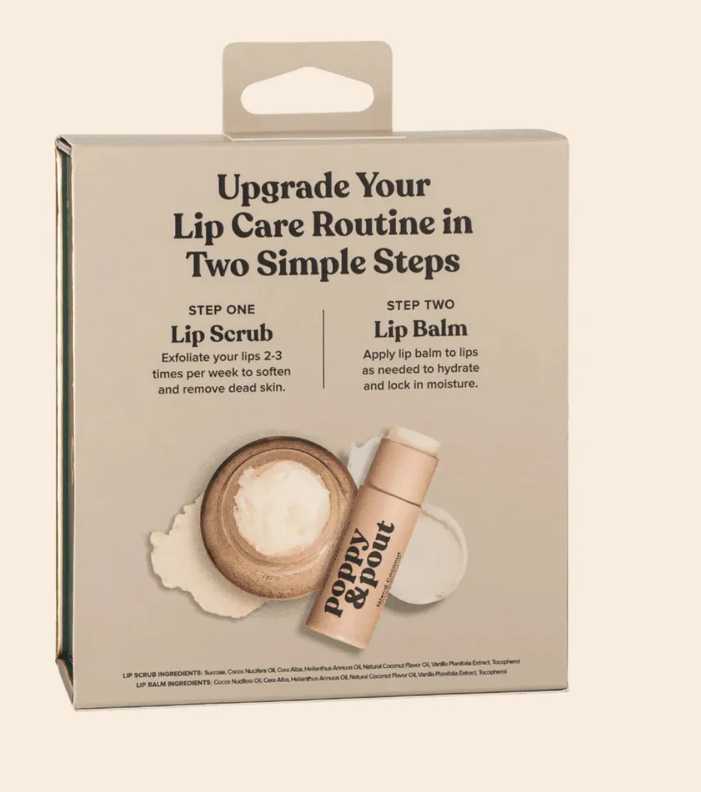 Poppy & Pout Lip Care Duo- Island Coconut