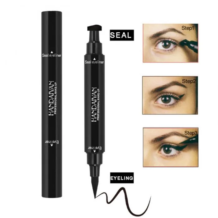Stamp Eyeliner Pencils Double-end Long Lasting Liquid Waterproof Pencil