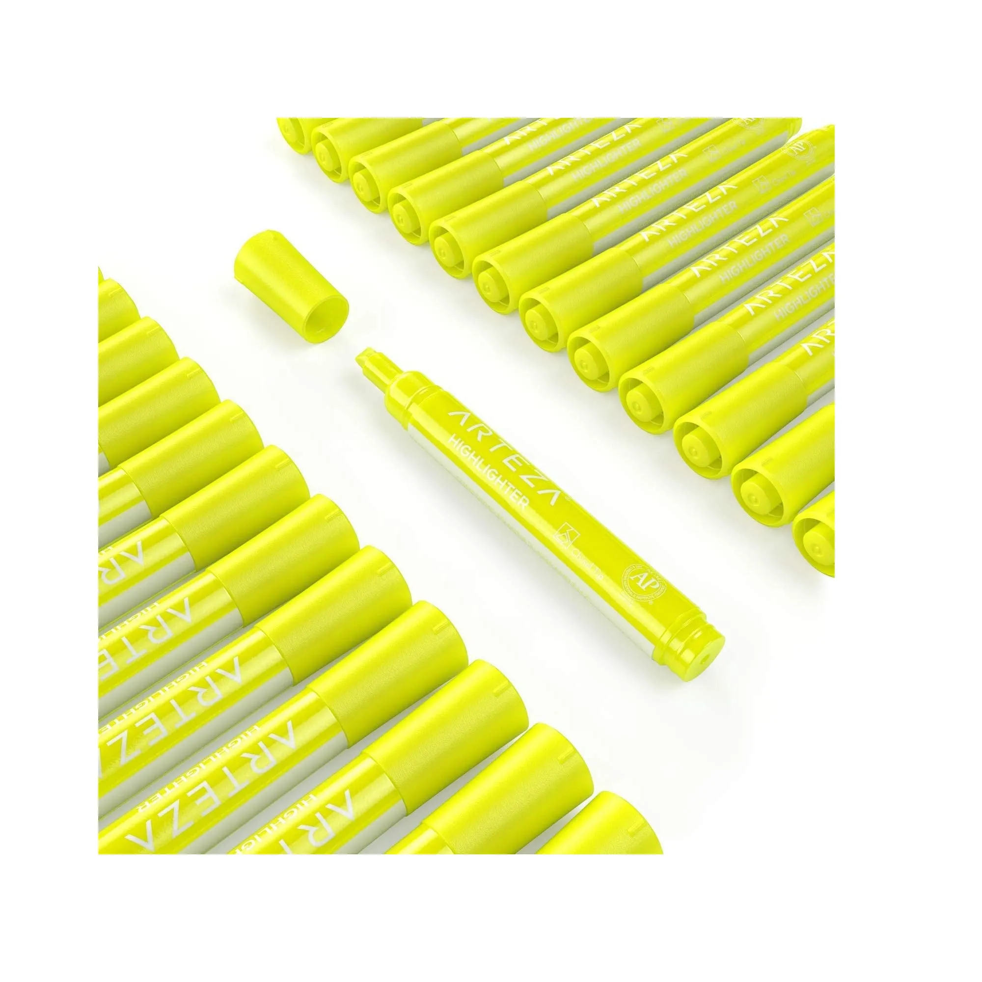 Yellow Highlighters | Pack of 64 | Wide Chisel Tip Markers | Bulk Pack of Colored Highlighter Markers
